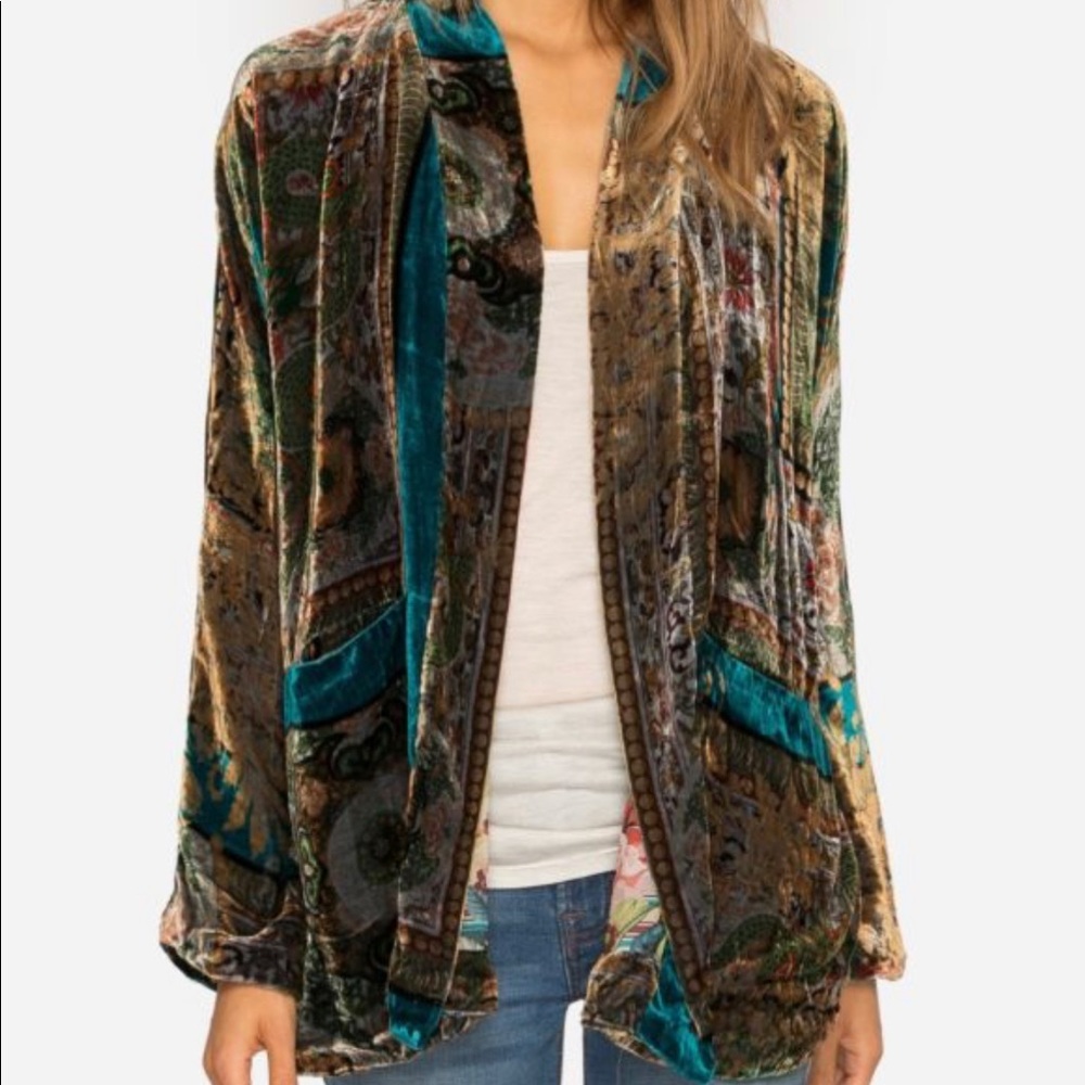 Johnny Was Velvet Dragonia Kimono - NWT